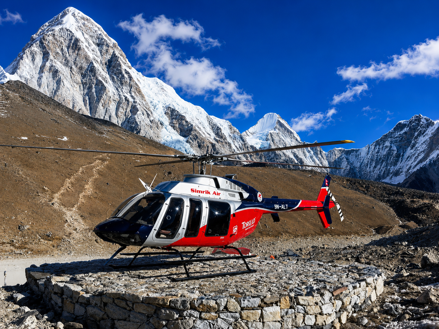 Everest Base Camp Trek with Helicopter Return trekking route